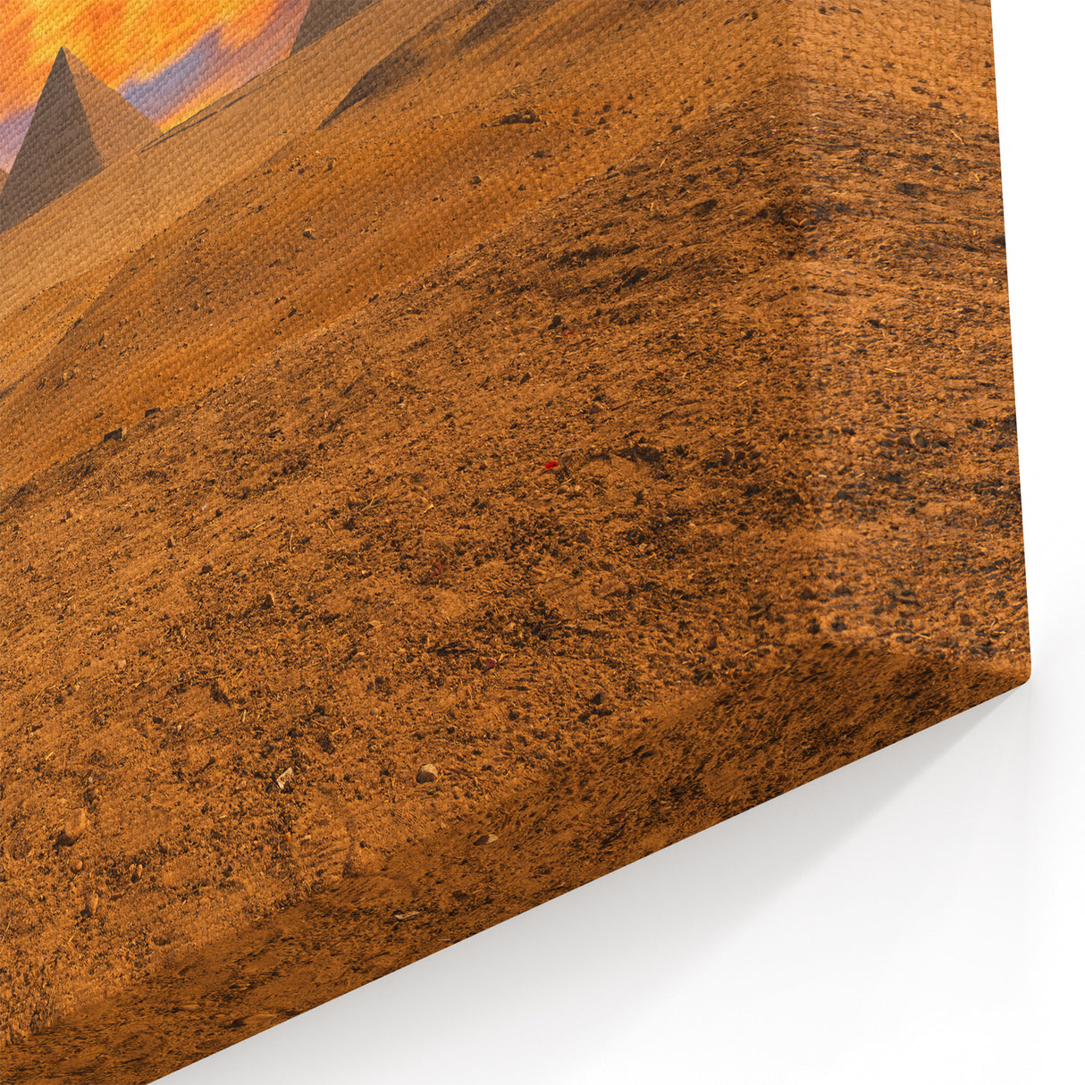 Egyptian Camels and Pyramids Wall Art - Desert Sunset Canvas Prints