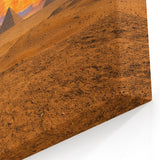 Egyptian Camels and Pyramids Wall Art - Desert Sunset Canvas Prints