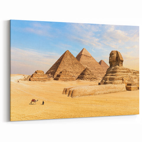 Pyramids and Sphinx Egypt Wall Art - Ancient Giza Canvas Prints