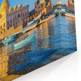 Egyptian Mosque and Boats Wall Art - Sunset Reflections Canvas Prints