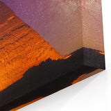 Pyramids of Egypt - Night Sky Wall Art with Shooting Star