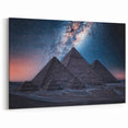 Egyptian Pyramids - Milky Way Night Sky Wall Art with Cosmic View