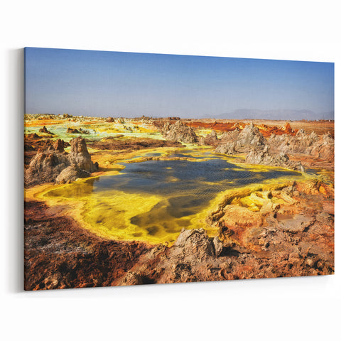 Vibrant Ethiopian Sulfur Springs - African Scenery Art Print