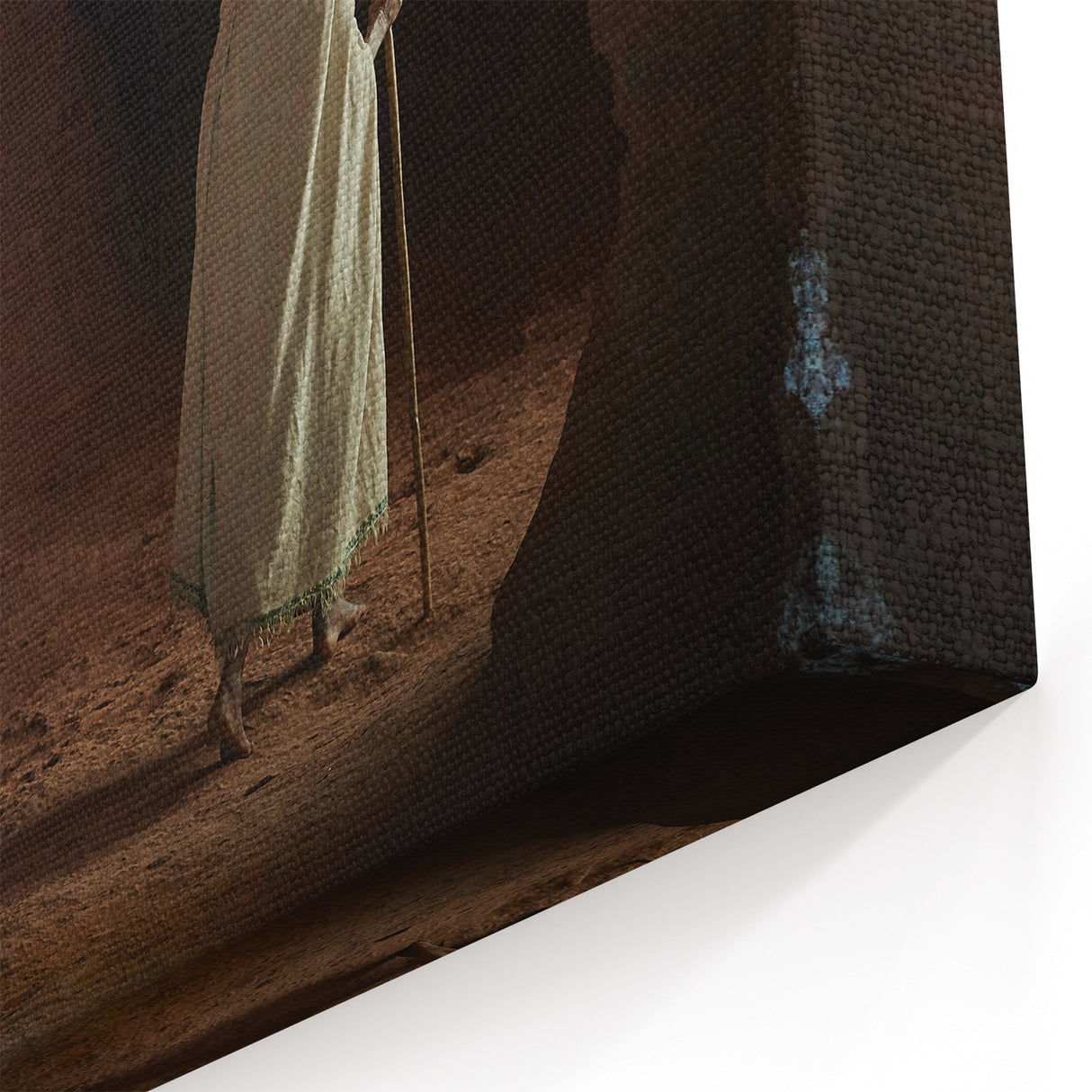 Traditional Ethiopian Monk in Cave - Authentic Ethiopian Wall Art