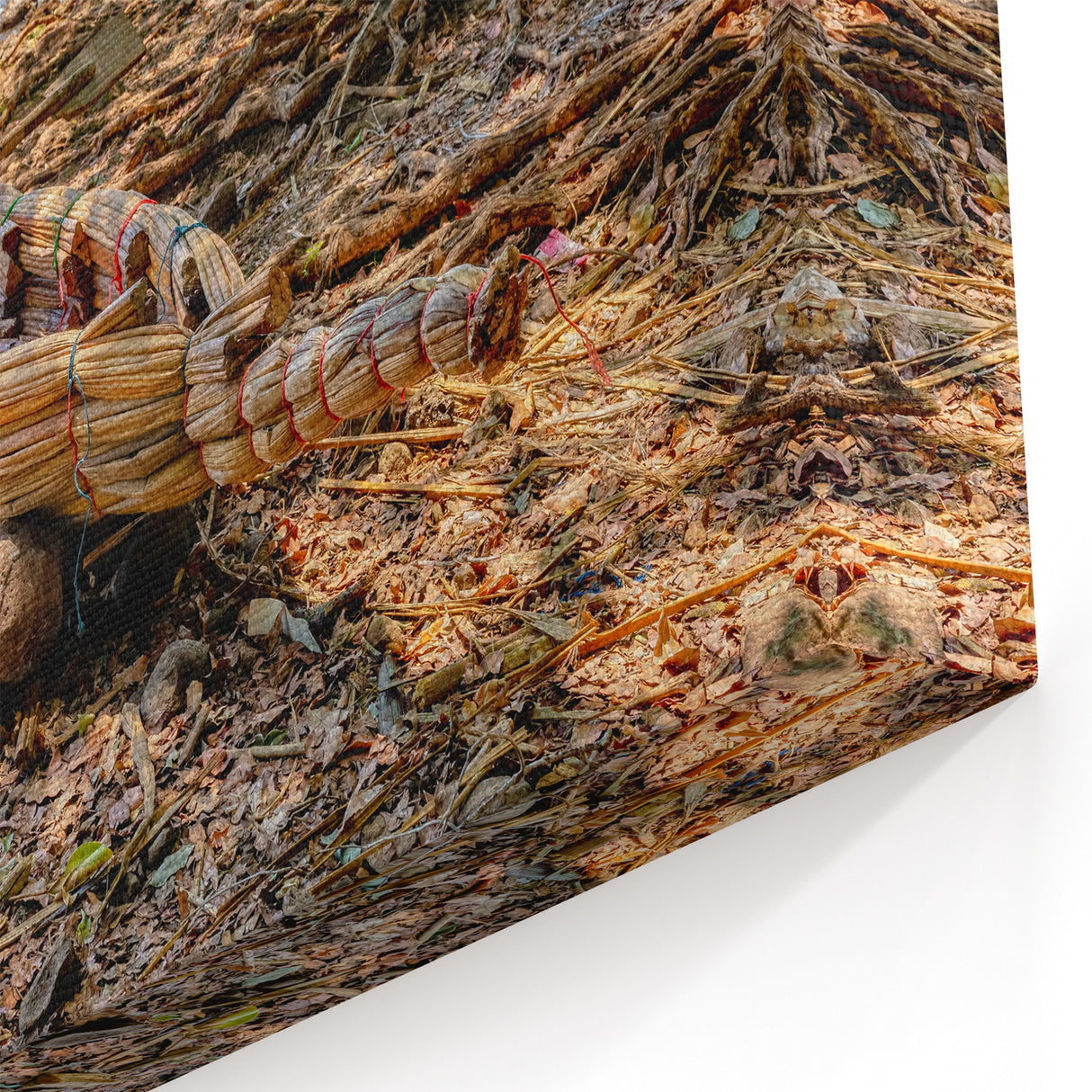 Traditional Ethiopian Reed Boat by Lake - Scenic African Art Print