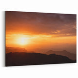 Golden Ethiopian Sunset Over Mountains - African Landscape Art Print