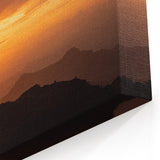 Golden Ethiopian Sunset Over Mountains - African Landscape Art Print