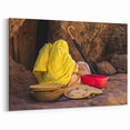 Ethiopian Monk with Woven Baskets - Traditional African Art Print
