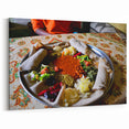 Traditional Ethiopian Cuisine Art - Vibrant Cultural Wall Decor Print
