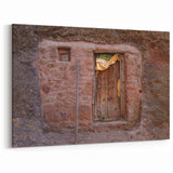 Rustic Ethiopian Stone Doorway - Traditional African Architecture Art