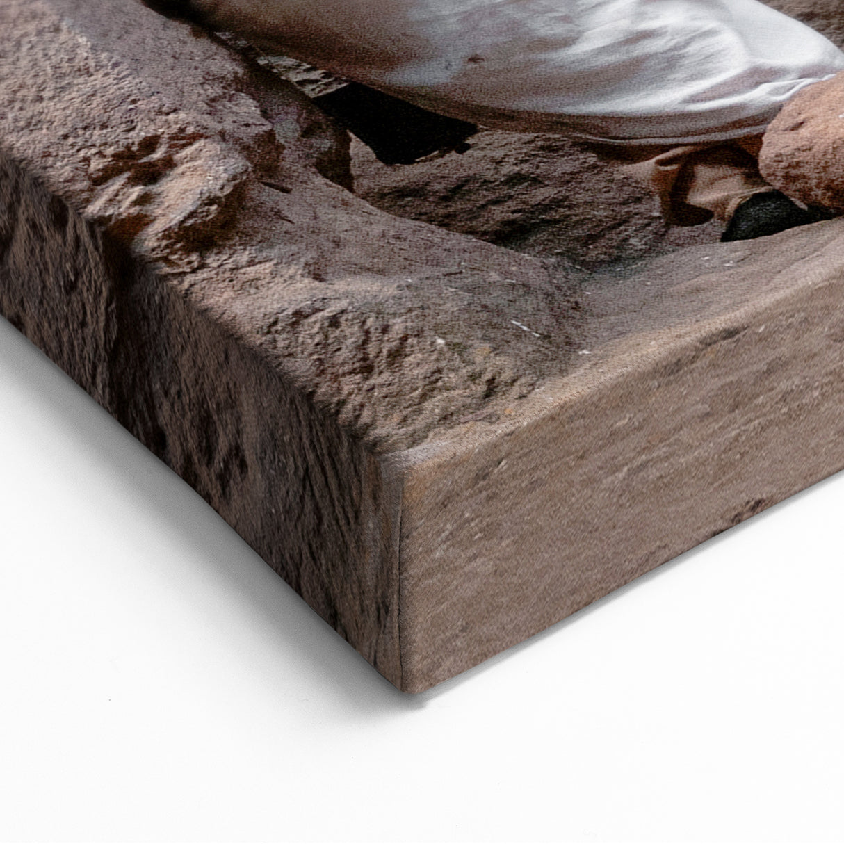 Monk Praying in Rock-Hewn Church - Ethiopian Spiritual Art Print