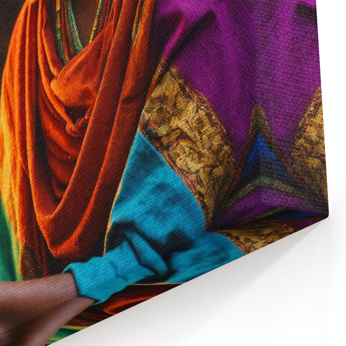 Traditional Ethiopian Art - Vibrant African Scenery on Canvas