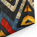 Abstract Ethiopian Art - Vibrant African Heritage on Canvas