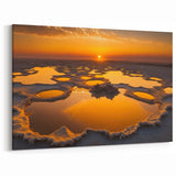 Ethiopian Salt Flats Sunset - Majestic African Landscape Art