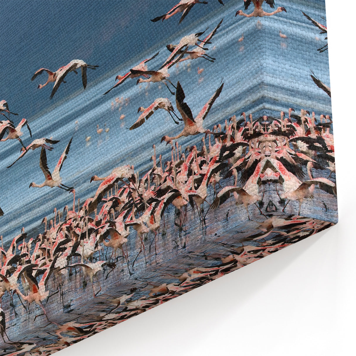Majestic Flamingos in Kenya Wall Art - African Landscape Canvas