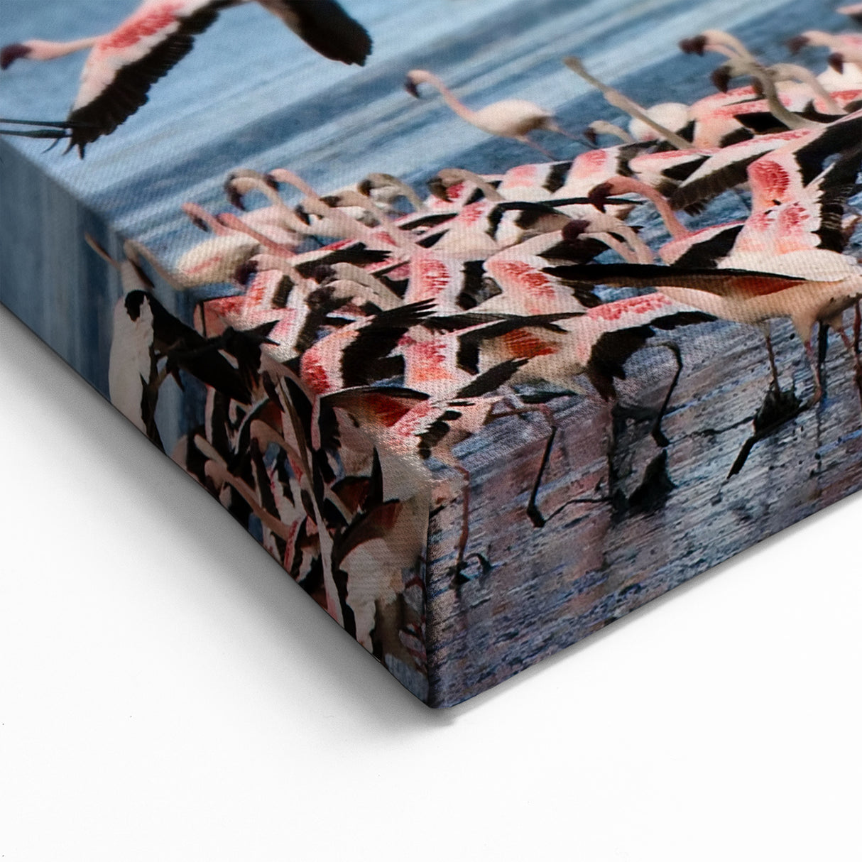 Majestic Flamingos in Kenya Wall Art - African Landscape Canvas