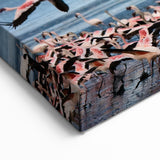 Majestic Flamingos in Kenya Wall Art - African Landscape Canvas