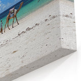 Tranquil Kenyan Beach with Camels - African Coastal Wall Art