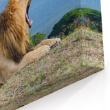Majestic Kenyan Lion with Kilimanjaro - African Wildlife Wall Art