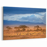 African Savannah at Dusk - Kenya Wildlife Landscape Wall Art