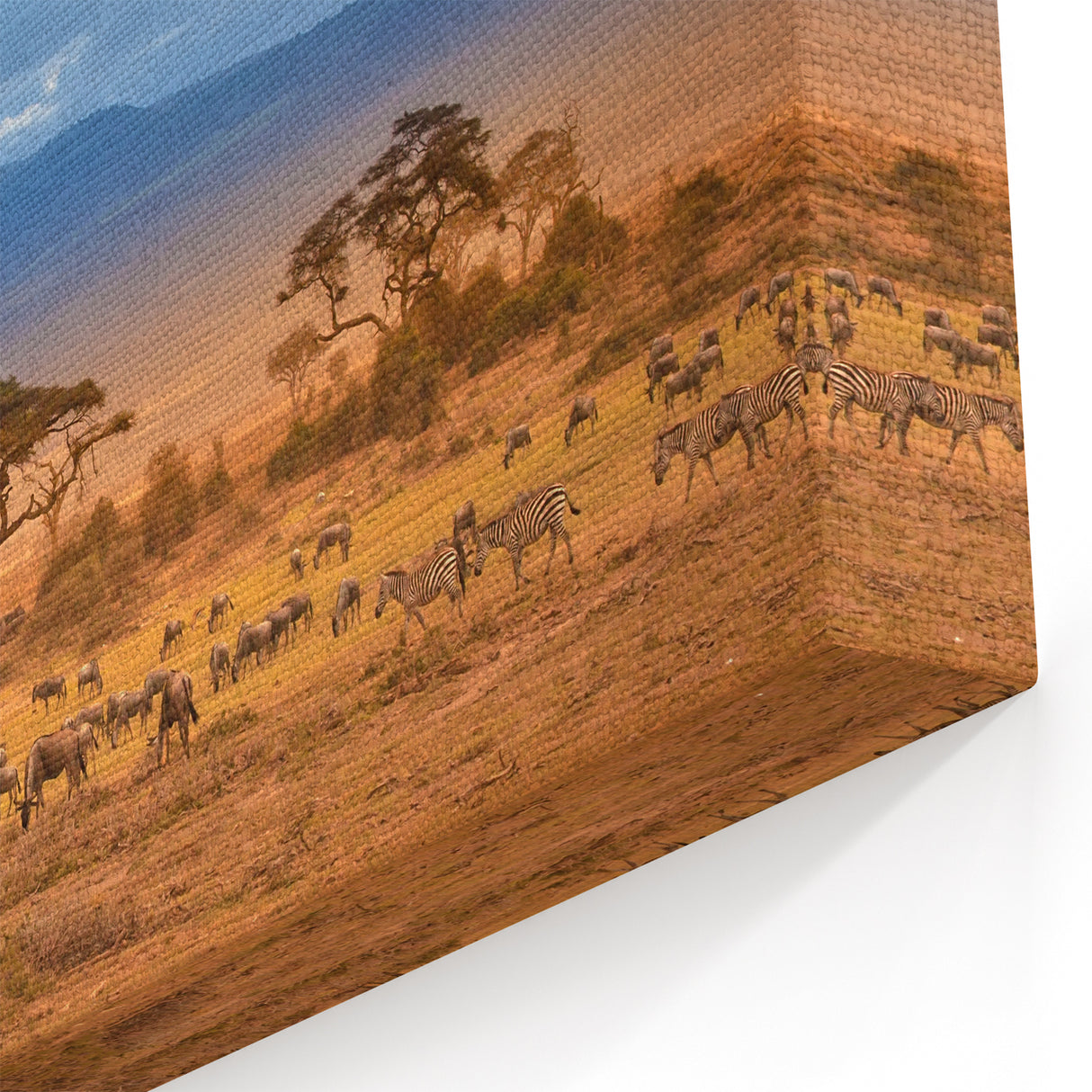 African Savannah at Dusk - Kenya Wildlife Landscape Wall Art