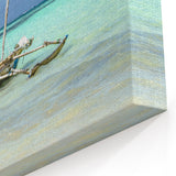 Serene Kenyan Coastline Wall Art - Traditional Dhow African Seascape