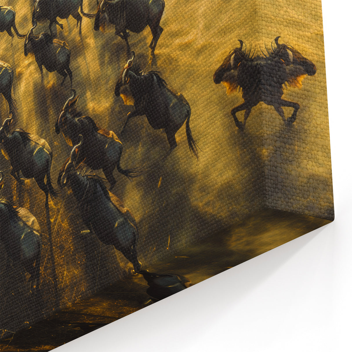 Wildebeest Migration Kenya Wall Art - Majestic African Wildlife Print