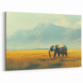 Majestic Elephant in Kenyan Savannah Wall Art - African Wildlife Print