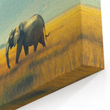 Majestic Elephant in Kenyan Savannah Wall Art - African Wildlife Print