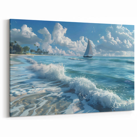 Sailing on Kenyan Waters Wall Art - Serene Coastal Landscape Print