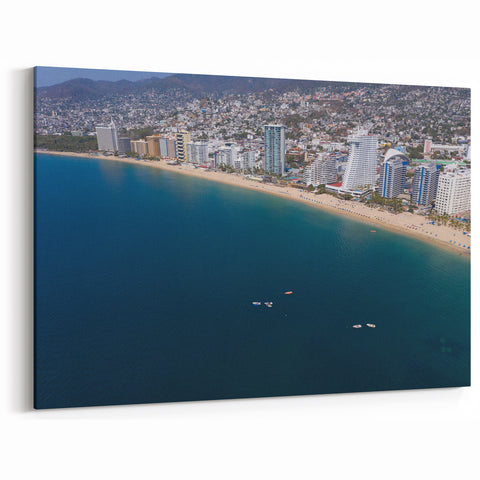 Panoramic Acapulco Beach Wall Art - Vibrant Mexican Coastal Photography