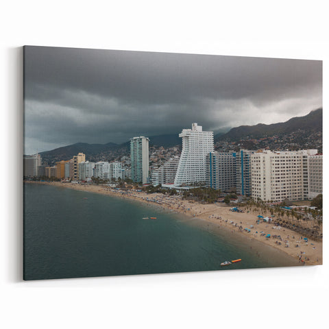Dramatic Acapulco Beach Wall Art - Coastal Mexico Under Stormy Skies