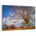Madagascar Wall Art - Traditional African Village Landscape Print