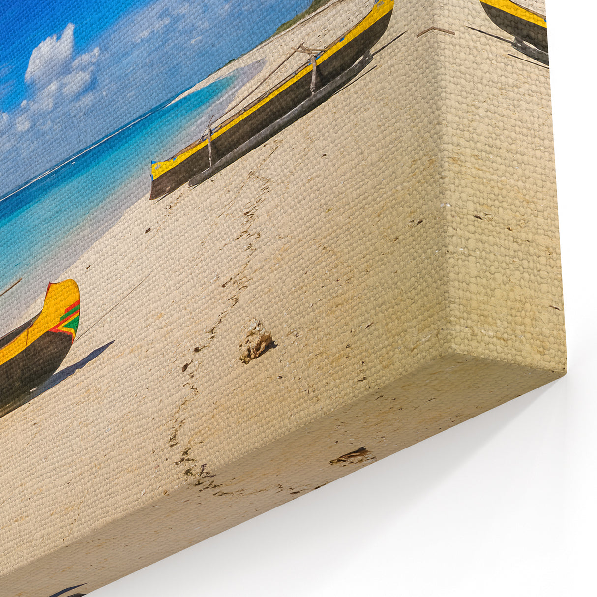 African Region Wall Decor - Vibrant Beach Scene Print on Canvas