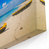 African Region Wall Decor - Vibrant Beach Scene Print on Canvas