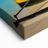 African Region Wall Decor - Vibrant Beach Scene Print on Canvas