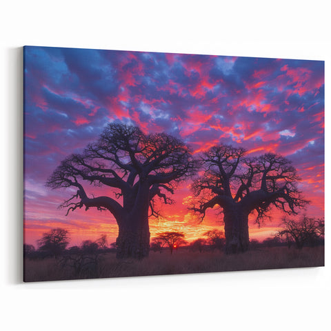 Majestic Madagascar Wall Art - African Scenery Baobab Trees Landscape Print