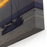 Baja California Sur Wall Art: Sunset Sailboats on Calm Waters