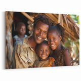 Madagascar Family Portrait Art - Joyful African Faces Wall Decor Print