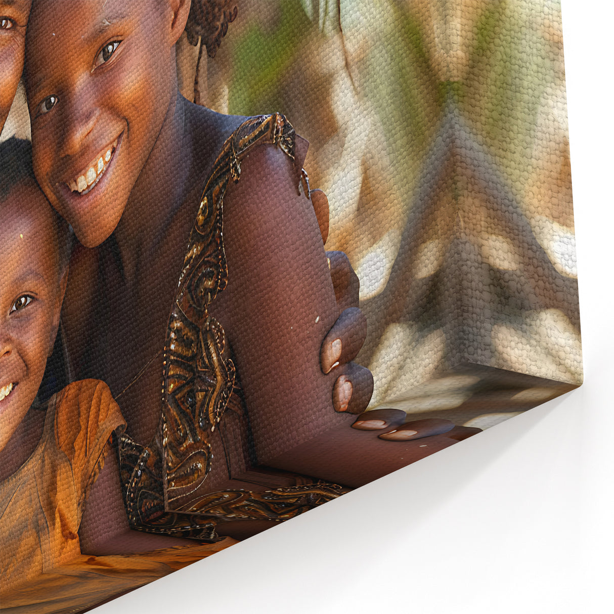 Madagascar Family Portrait Art - Joyful African Faces Wall Decor Print
