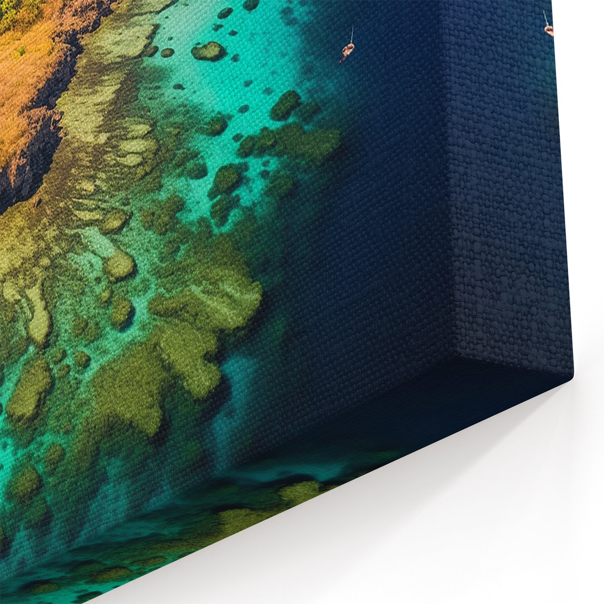 Madagascar Coastal Wall Art - Vibrant Island and Coral Reef Print