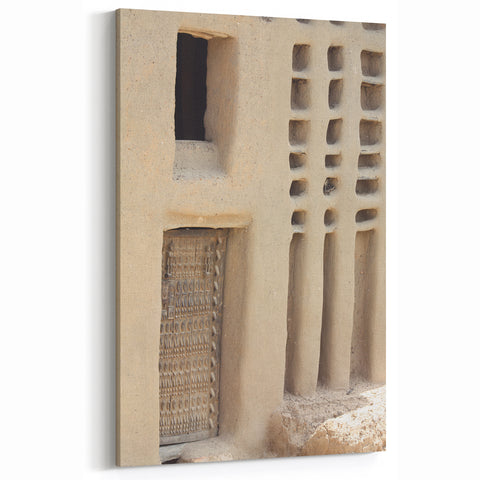 Intricate Doorway in Mali - Traditional African Cultural Wall Art