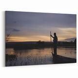 Sunset Paddling in Mali - African Landscape Photography Print
