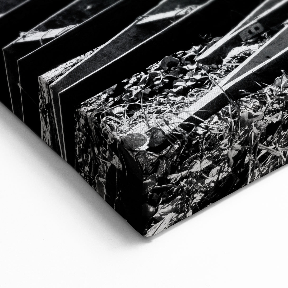 Black and White Canoes in Mali - African Scenery Photography Print