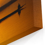 Sunset Canoeing in Mali - African Landscape Wall Art