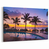 Tropical Mauritius Sunset Wall Art - African Island Scenery Canvas Print