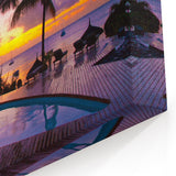 Tropical Mauritius Sunset Wall Art - African Island Scenery Canvas Print