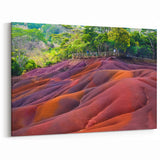 Mauritius Seven Colored Earth Wall Art - Vibrant African Landscape Print