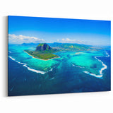Mauritius Aerial View Wall Art - Stunning African Island Scenic Print
