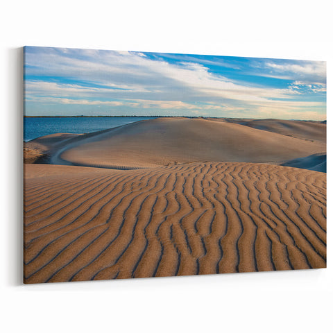 Baja California Sur Wall Art: Serene Sand Dunes with Desert Horizon